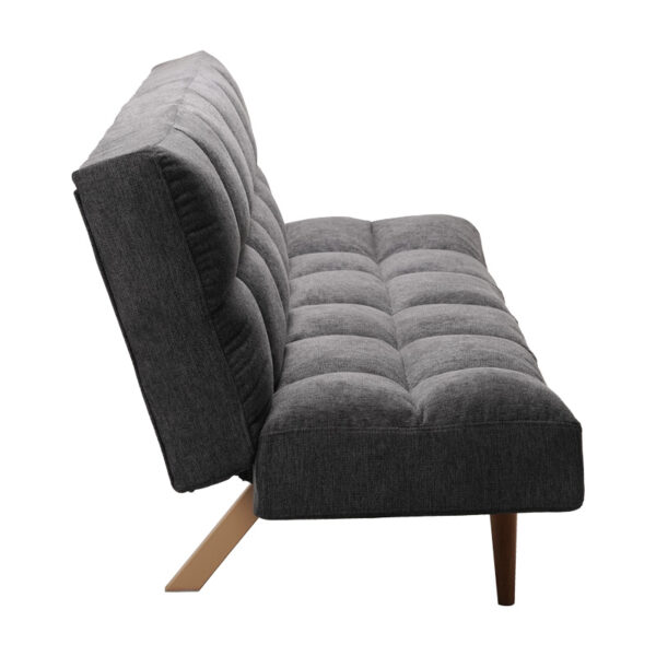 Καναπές - κρεβάτι 3θέσιος Freddo  ύφασμα ανθρακί 181x81x86εκ