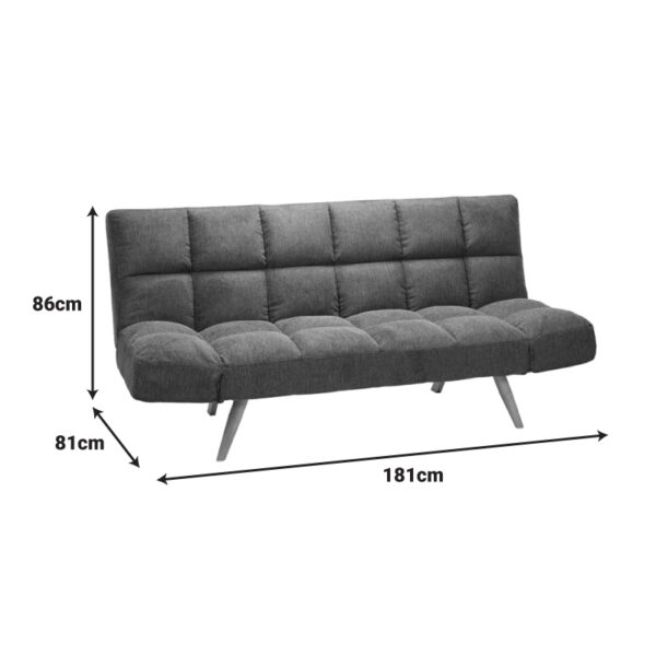 Καναπές - κρεβάτι 3θέσιος Freddo  βελούδο καφέ 181x81x86εκ