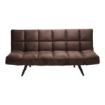 Καναπές - κρεβάτι 3θέσιος Freddo  βελούδο καφέ 181x81x86εκ