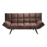 Καναπές - κρεβάτι 3θέσιος Freddo  βελούδο καφέ 181x81x86εκ