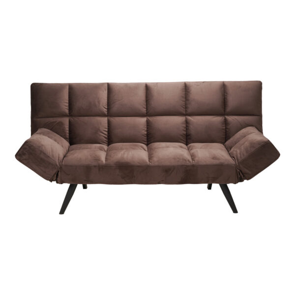 Καναπές - κρεβάτι 3θέσιος Freddo  βελούδο καφέ 181x81x86εκ