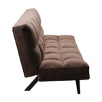 Καναπές - κρεβάτι 3θέσιος Freddo  βελούδο καφέ 181x81x86εκ