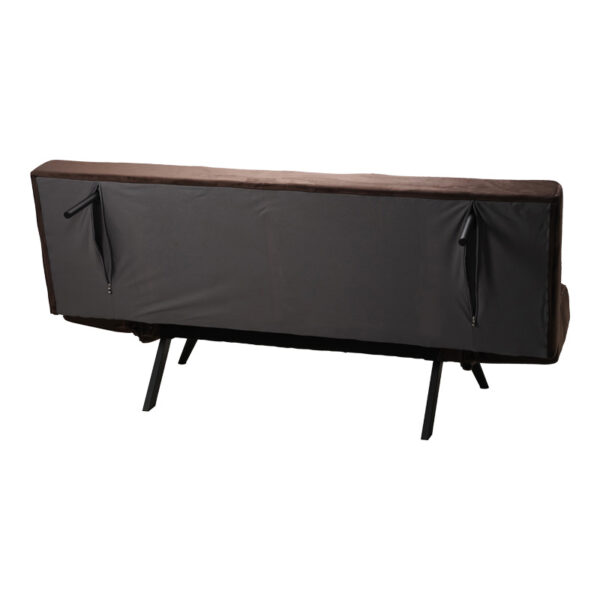 Καναπές - κρεβάτι 3θέσιος Freddo  βελούδο καφέ 181x81x86εκ