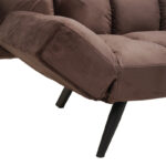 Καναπές - κρεβάτι 3θέσιος Freddo  βελούδο καφέ 181x81x86εκ