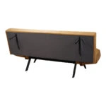 Καναπές - κρεβάτι 3θέσιος Freddo  σε κίτρινο βελούδο 181x81x86εκ