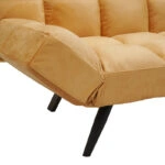 Καναπές - κρεβάτι 3θέσιος Freddo  σε κίτρινο βελούδο 181x81x86εκ