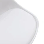 Καρέκλα Gaston  PP-PU λευκό-φυσικό πόδι 43x51x75εκ