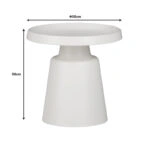 Βοηθητικό τραπέζι Ginoze Inart cappuccino μέταλλο Φ50x50εκ