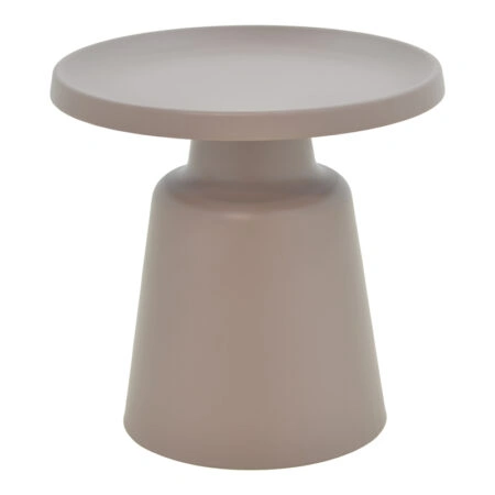 Βοηθητικό τραπέζι Ginoze Inart cappuccino μέταλλο Φ50x50εκ