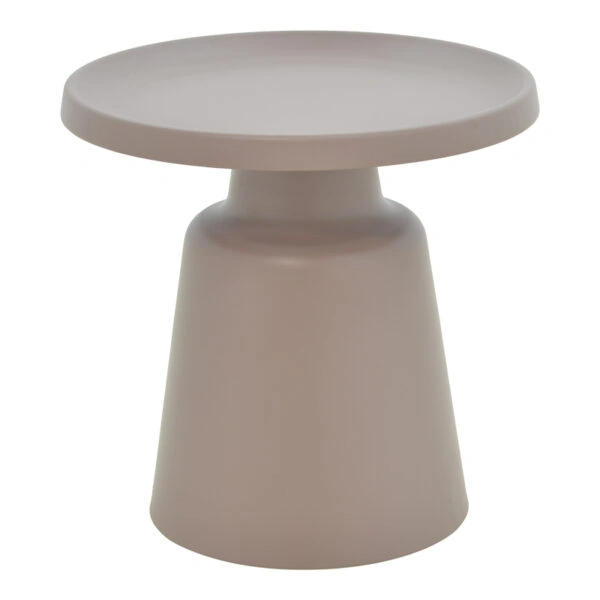 Βοηθητικό τραπέζι Ginoze Inart cappuccino μέταλλο Φ50x50εκ