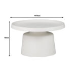 Τραπέζι σαλονιού Ginoze Inart cappuccino μέταλλο Φ70x40εκ