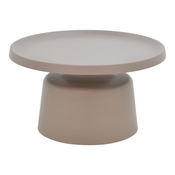 Τραπέζι σαλονιού Ginoze Inart cappuccino μέταλλο Φ70x40εκ