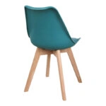 Καρέκλα Gaston  PP-PU μπλε απόχρωση- φυσικό πόδι 43x51x75εκ