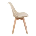 Καρέκλα Gaston  PP-PU taupe απόχρωση- φυσικό πόδι 43x51x75εκ