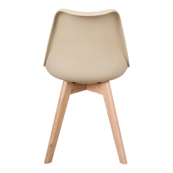 Καρέκλα Gaston  PP-PU taupe απόχρωση- φυσικό πόδι 43x51x75εκ