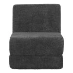 Πολυθρόνα-Κρεβάτι Ferderina  ύφασμα σε ανθρακί απόχρωση 66x102x73εκ