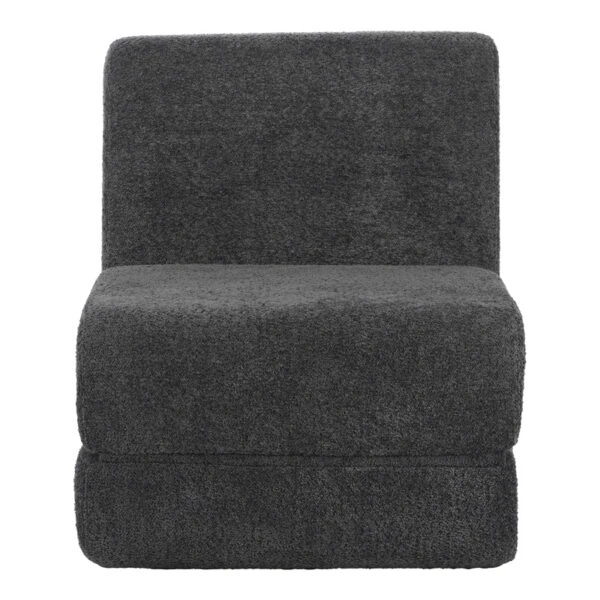 Πολυθρόνα-Κρεβάτι Ferderina  ύφασμα σε ανθρακί απόχρωση 66x102x73εκ