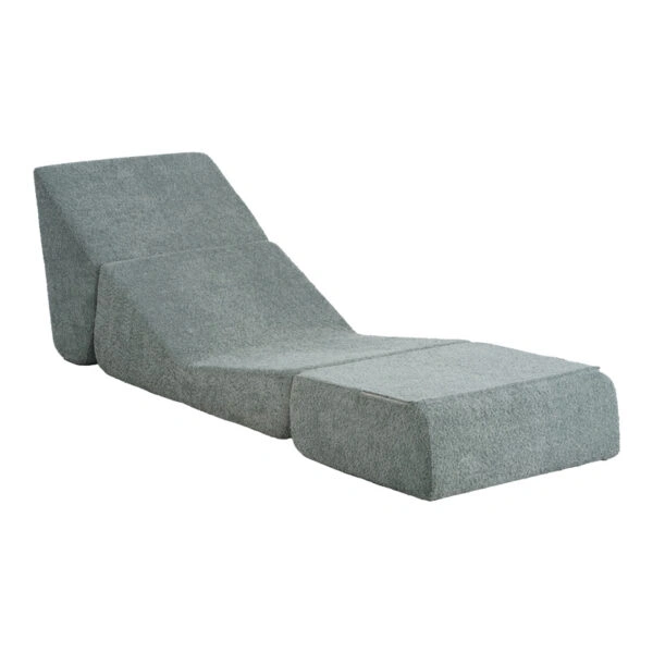 Πολυθρόνα-Κρεβάτι Ferderina  ύφασμα σε απόχρωση ανοιχτό γκρι 66x102x73εκ
