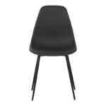 Καρέκλα Ballen  pp μαύρο με μαύρα μεταλλικά πόδια 41.5x53x84.5εκ