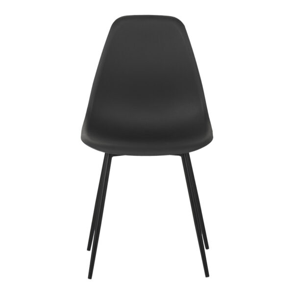 Καρέκλα Ballen  pp μαύρο με μαύρα μεταλλικά πόδια 41.5x53x84.5εκ