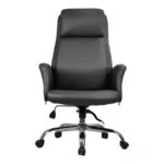 Καρέκλα γραφείου διευθυντή Derjio pu σε μαύρη απόχρωση 68x66x115εκ