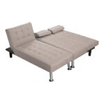Γωνιακός καναπές-κρεβάτι αναστρέψιμος Brisk  καφέ-γκρι ύφασμα 200x146x75εκ