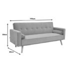 Καναπές-κρεβάτι Success  3θέσιος βελούδο σε ανθρακί απόχρωση 190x80x84εκ
