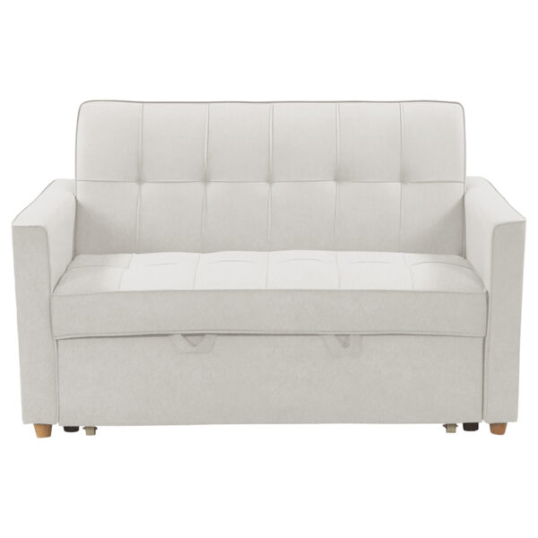 Καναπές-κρεβάτι Commit 2θέσιος ύφασμα σε μπεζ-γκρι απόχρωση 142x93x90εκ