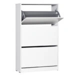 Παπουτσοθήκη ανακλινόμενη Step 18 ζεύγων  σε χρώμα λευκό 73x26x119εκ