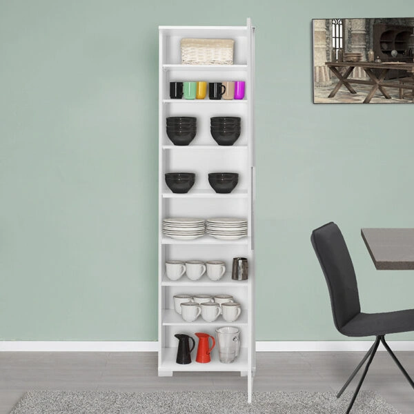 Στήλη Diamond1  λευκό gloss 50x35x187εκ