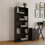 Βιβλιοθήκη Max σε ανθρακί απόχρωση 58x23x170εκ