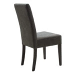 Καρέκλα Ditta  ανθρακί ύφασμα - πόδια ξύλο μασίφ wenge