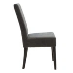 Καρέκλα Ditta  ανθρακί ύφασμα - πόδια ξύλο μασίφ wenge