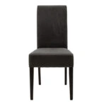 Καρέκλα Ditta  ανθρακί ύφασμα - πόδια ξύλο μασίφ wenge