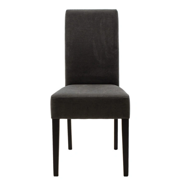 Καρέκλα Ditta  ανθρακί ύφασμα - πόδια ξύλο μασίφ wenge