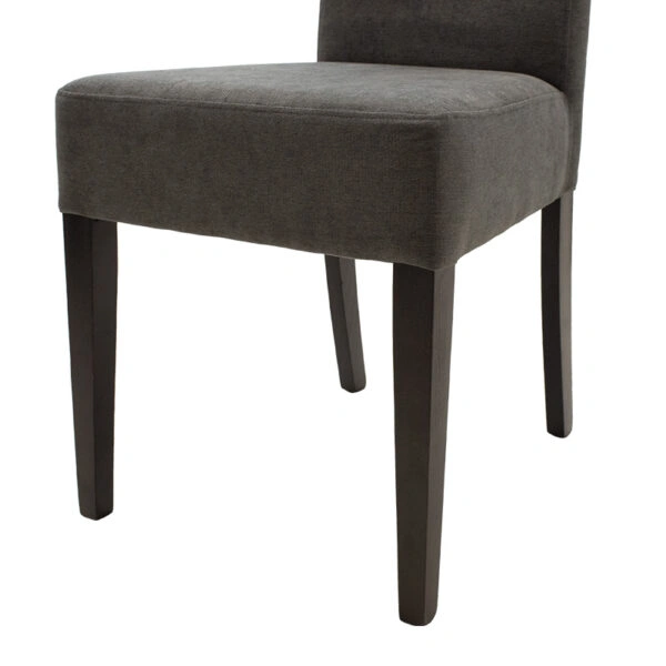 Καρέκλα Ditta  ανθρακί ύφασμα - πόδια ξύλο μασίφ wenge