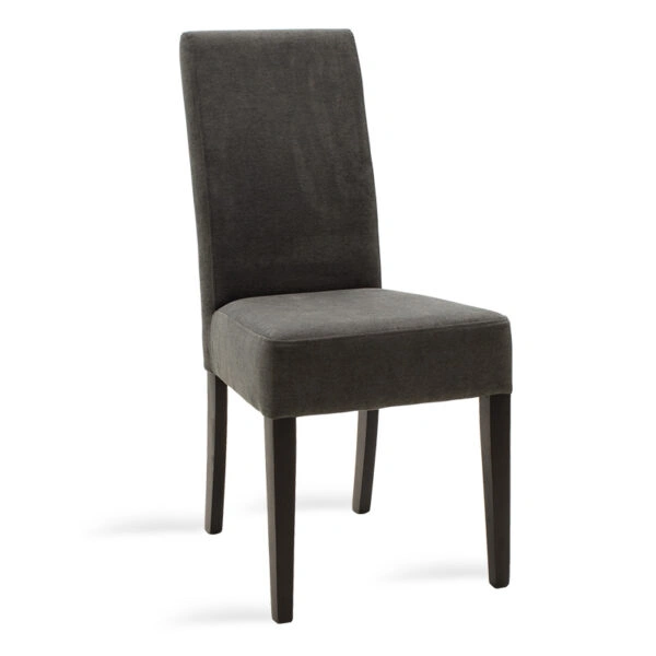 Καρέκλα Ditta  ανθρακί ύφασμα - πόδια ξύλο μασίφ wenge