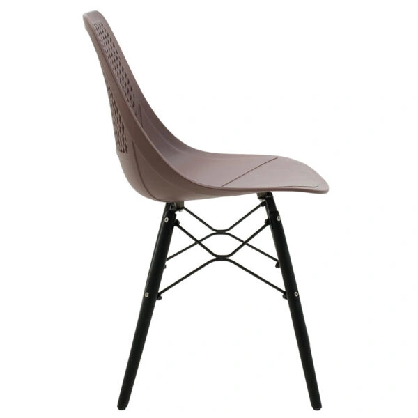 Καρέκλα Ninja  PP μόκα-μαύρο πόδι