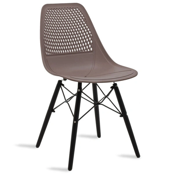 Καρέκλα Ninja  PP μόκα-μαύρο πόδι