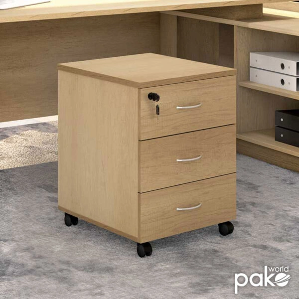 Συρταριέρα γραφείου επαγγελματική Amazon  τροχήλατη χρώμα sonoma 39x47x52,5εκ