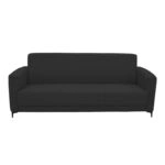 Καναπές τριθέσιος Sidica  PU σε μαύρη απόχρωση 185x78x83εκ