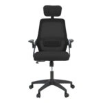 Καρέκλα γραφείου Peja  mesh ύφασμα μαύρο 58x60x107-117εκ