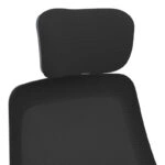 Καρέκλα γραφείου Peja  mesh ύφασμα μαύρο 58x60x107-117εκ