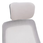 Καρέκλα γραφείου Peja mesh ύφασμα γκρι-μπεζ με μαύρο σκελετό 58x60x107-117εκ