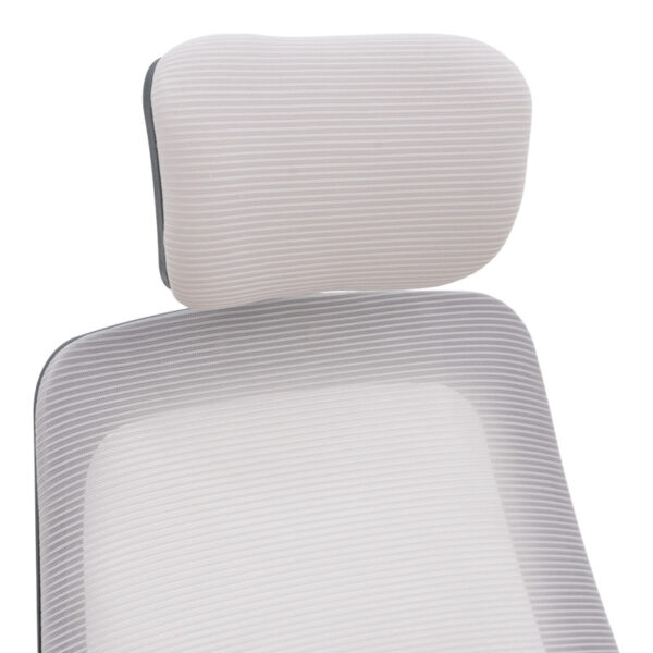 Καρέκλα γραφείου Peja mesh ύφασμα γκρι-μπεζ με μαύρο σκελετό 58x60x107-117εκ