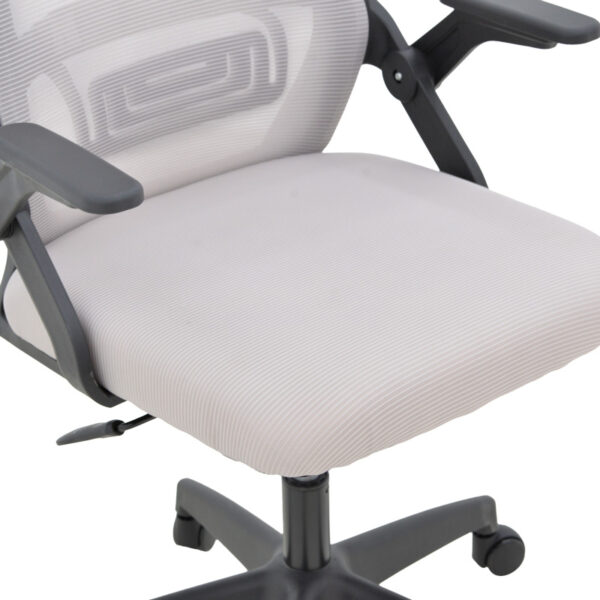 Καρέκλα γραφείου Peja mesh ύφασμα γκρι-μπεζ με μαύρο σκελετό 58x60x107-117εκ