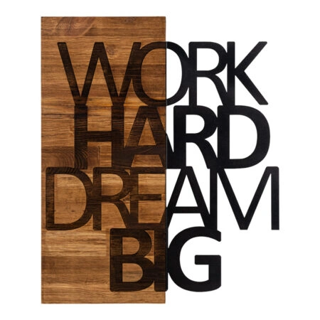 Διακοσμητικό τοίχου Deseze ξύλο πεύκου σε φυσική απόχρωση με μαύρο μέταλλο 48x3x58εκ