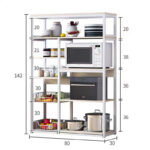 Ραφιέρα επιδαπέδια Leena μέταλλο dark oak-μαύρο 80x30x142εκ