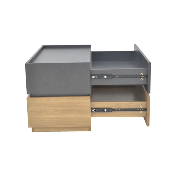 Κομοδίνο Sonlen  mdf σε sonoma-ανθρακί απόχρωση 60x40x44.5εκ