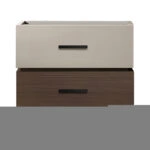 Κομοδίνο Sonlen  mdf σε καρυδί-μπεζ απόχρωση 60x40x44.5εκ